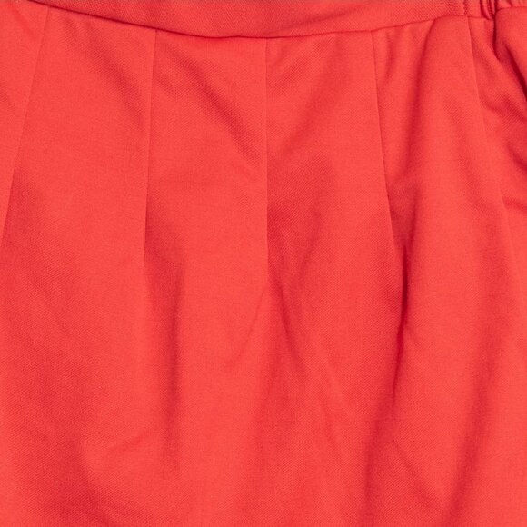 Red Pleated Size XL Mini Skirt W/ White Striped Hem Elastic Back Waistband Light - Picture 5 of 6